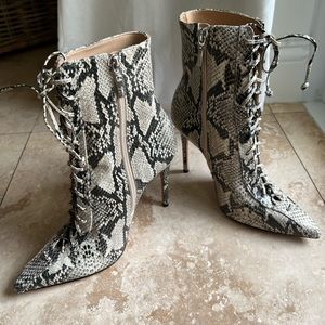 Schutz Anaiya Animal Print Booties